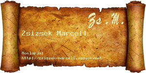 Zsizsek Marcell névjegykártya